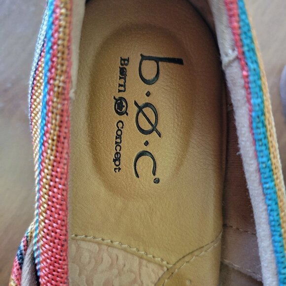 BOC, Born Concept Women’s Clog Shoes, Sz 8M, Nadiyya Boho Multi Color Stripe - Picture 5 of 10